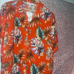 Floral/tropical design tunic